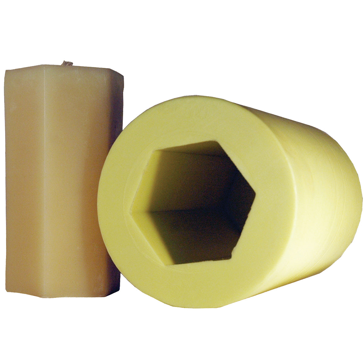 6" Hexagon Candle Mold